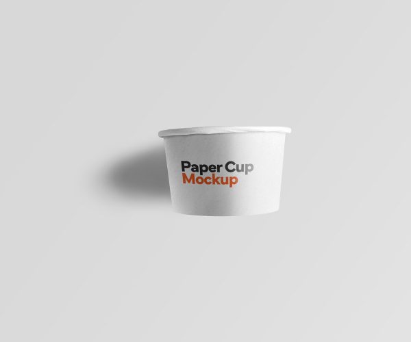 Realistic paper cup mockup for dessert, yogurt, ice cream - Pixcrafter