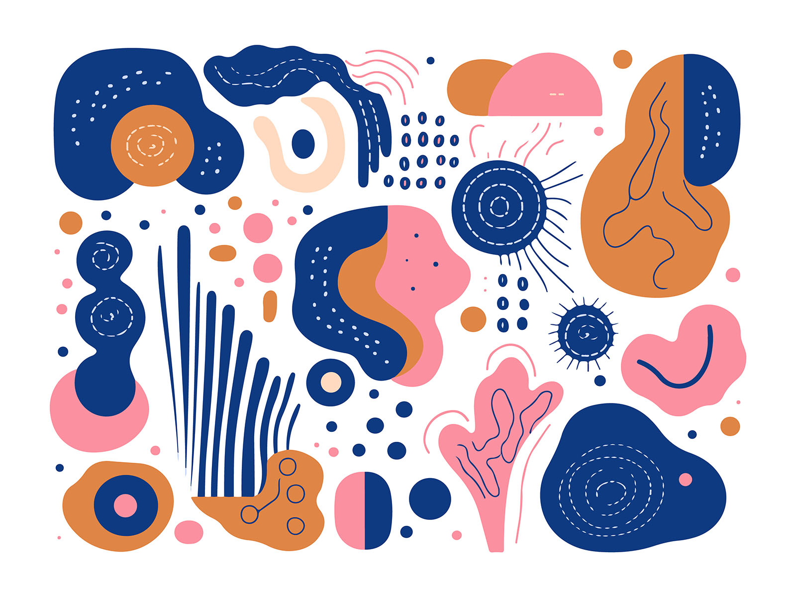 Hand-Drawn Style Vector Abstract Organic Shapes - Pixcrafter