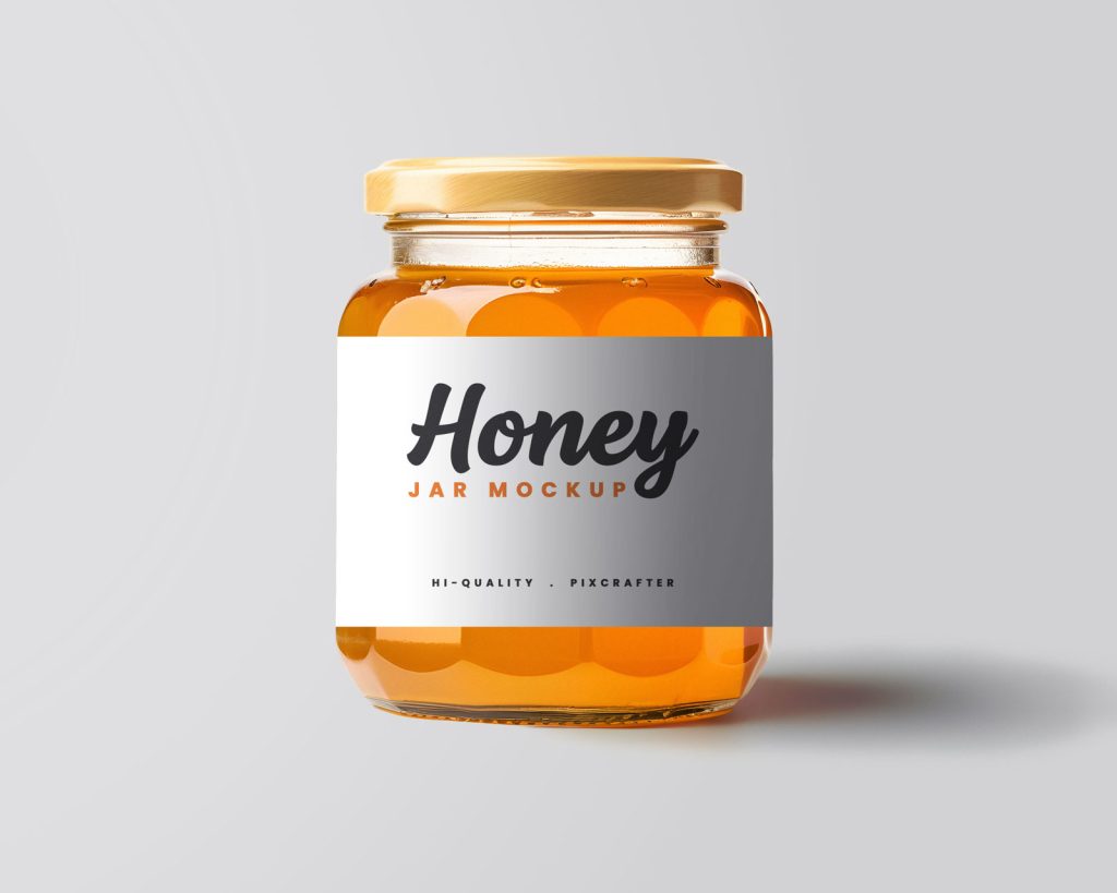 Honey Jar Mockup PSD - Pixcrafter