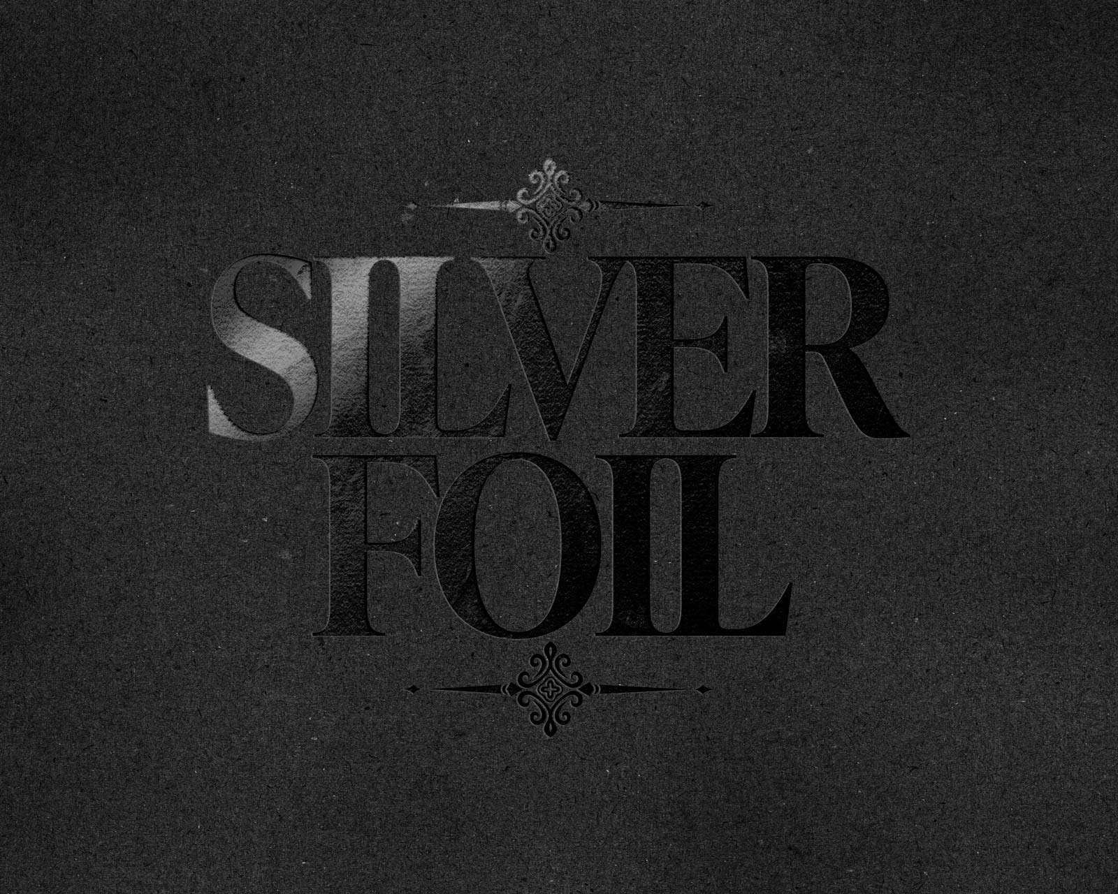 Silver Foil Logo Mockup