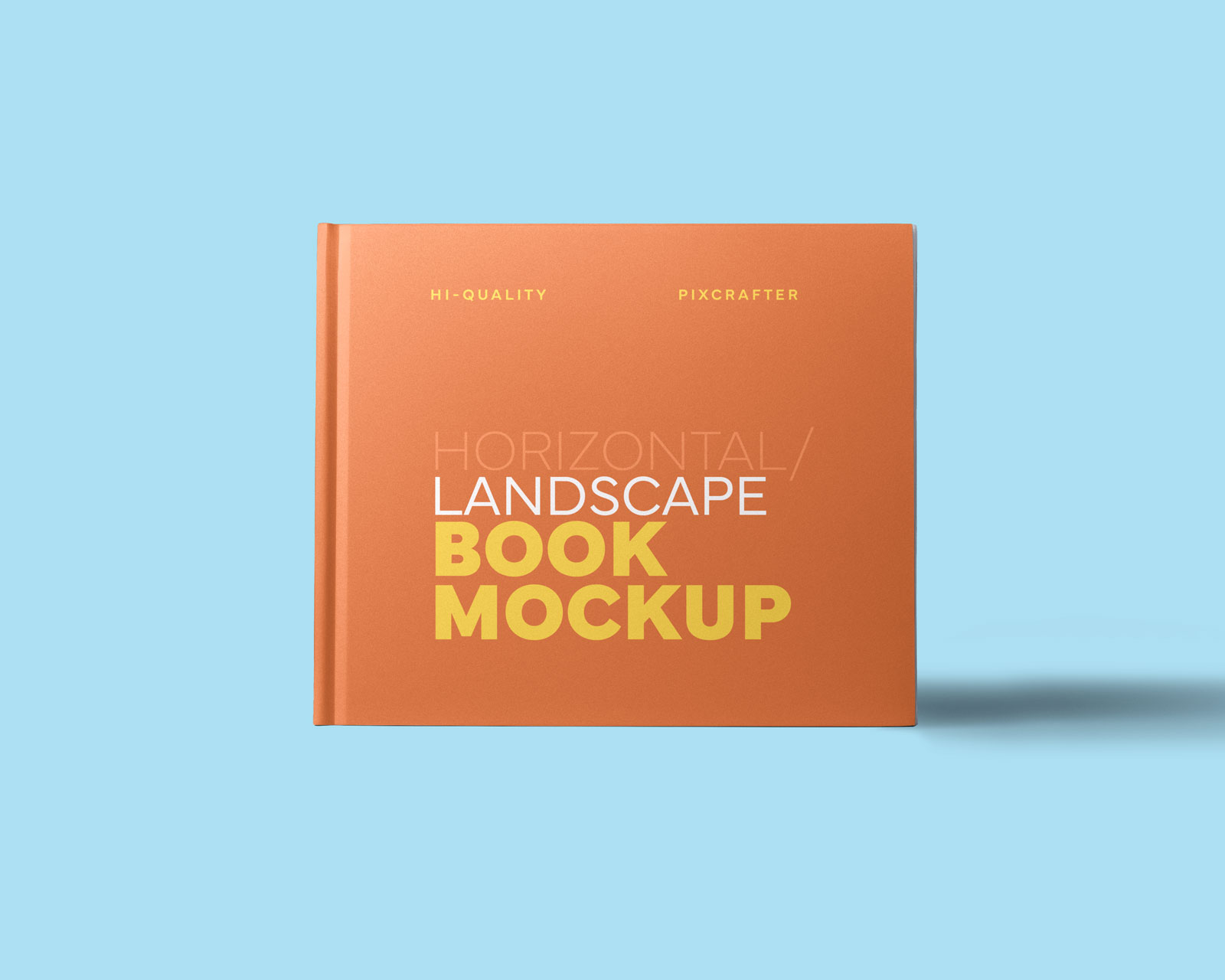 Landscape Book Mockup - Pixcrafter