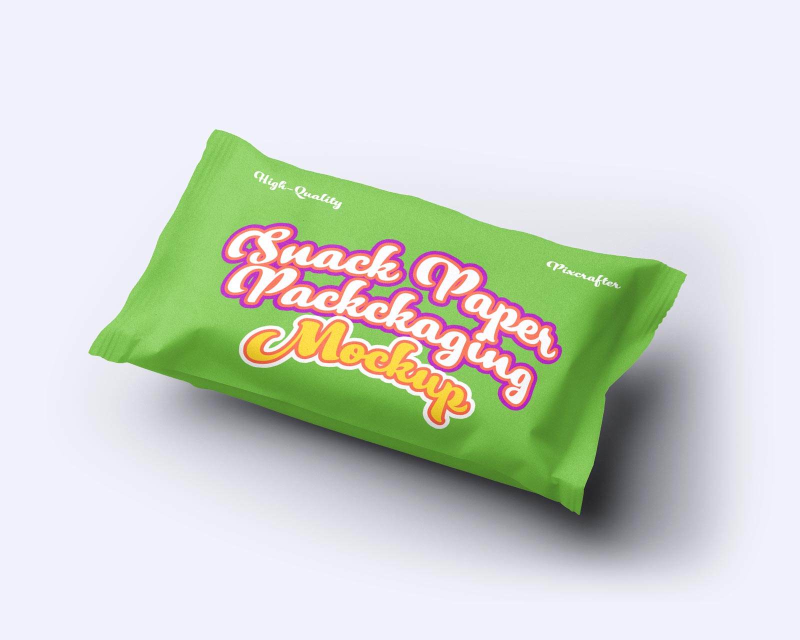 Snack Paper Packaging Mockup - Pixcrafter